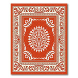 Elegant Red Persian Mandala Area Rug