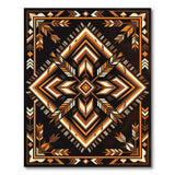 Southwestern Geometric Area Rug in Orange Black