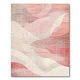 Blush Pink Abstract Wave Area Rug