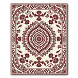 Red Red Traditional Persian Mandala Area Rug