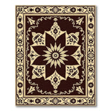 Elegant Traditional Persian Rug in Beige Maroon