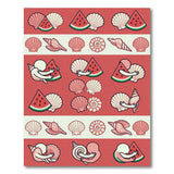 Playful Watermelon Seashell Hug Area Rug