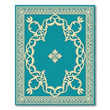 Blue and Teal Ornate Teal Persian Border Area Rug