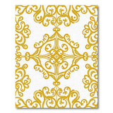 Opulent Gold Baroque Floral Rug