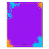 Purple Swirl Border Abstract Area Rug