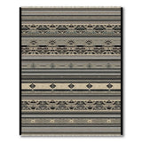 Black White Geometric Tribal Kilim Rug