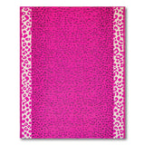 Boho Chic Pink Vibrant Pink Leopard Print Area Rug