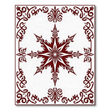 Ornate Red Starburst Medallion Rug