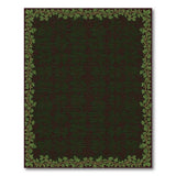 Red Leaf Vine Border Area Rug