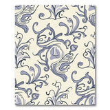 Blue and Teal Elegant Blue Floral Swirl Area Rug