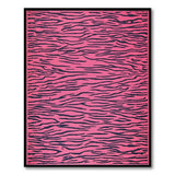 Vibrant Pink Zebra Stripe Woven Area Rug