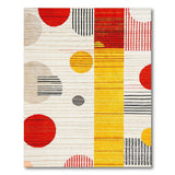 Vibrant Abstract Circles Geometric Area Rug