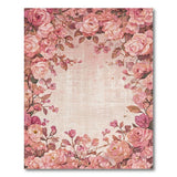 Blush Pink Roses Floral Vintage Floral Vintage Area Rug