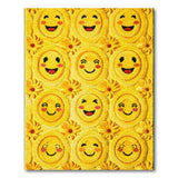 Cheerful Yellow Smiley Faces Daisy Area Rug