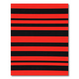 Red Bold Red Black Striped Area Rug