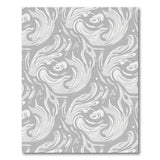 Swirling Grey Waves Abstract Area Rug