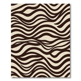 Zebra Stripe Brown Tan Area Rug