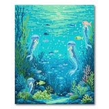 ODIKA Washable Undersea Mermaid Fantasy Area Rug - Low Pile & Non-Slip