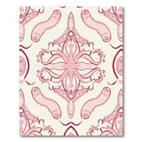 Whimsical Pink Swirl Floral Area Rug