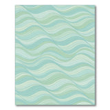 Blue Teal Wave Area Rug