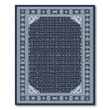 Navy Persian Calligraphy Area Rug