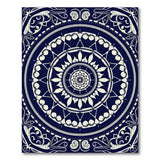 Blue and Teal Traditional Persian Navy Mandala Persian Area Rug
