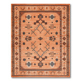 Orange Geometric Heritage Tribal Area Rug