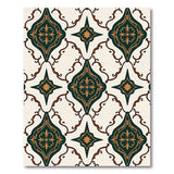 Teal and Terracotta Ornate Persian Motif Rug