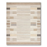 Beige Neutral Heritage Tribal Geometric Area Rug