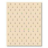 Beige Area Rug with Green Stem Motifs