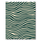 Blue and Teal Wavy Abstract Area Rug