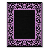 Elegant Pink Ornate Border Area Rug