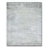 Grey Grey Geometric Heritage Tribal Area Rug