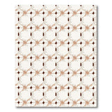 Beige Tan Geometric Starburst Floral Rug