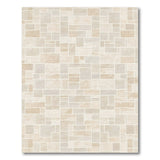 Beige Stone Tile Block Area Rug