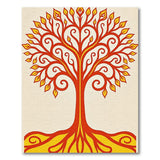 Ornate Red Tree of Life Area Rug