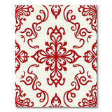 Floral Vintage Elegant Red Floral Damask Area Rug