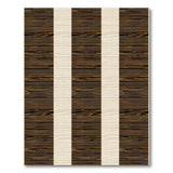 Brown Ivory Zebra Texture Striped Area Rug