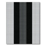 Geometric Modern Bold Black White Vertical Stripe Geometric Rug
