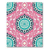 Pink Teal Mandala Persian Area Rug