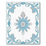 Blue and Teal Elegant Blue Teal Floral Medallion Area Rug