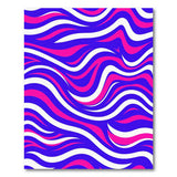 Multi-color and Patterns Vibrant Blue Pink Wavy Abstract Area Rug