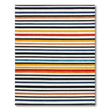 Vibrant Multi-color and Patterns Vibrant Multi-Color Striped Geometric Area Rug