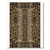 Brown and Tan Boho Chic Leopard Print Brown Tan Area Rug