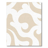 Swirl Beige and Neutral Beige Abstract Swirl Area Rug