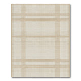Beige Plaid Woven Geometric Modern Area Rug