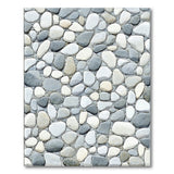 Grey Pebble Mosaic Washable Area Rug
