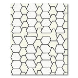 Modern Geometric Hexagon Line Rug