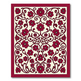 Vintage Red Floral Area Rug