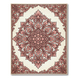 Ornate Pink Ornate Pink Mandala Persian Area Rug